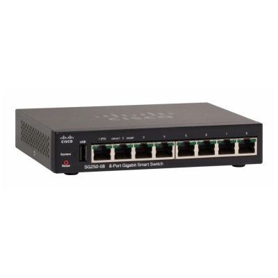 Коммутатор Cisco SG250-08HP